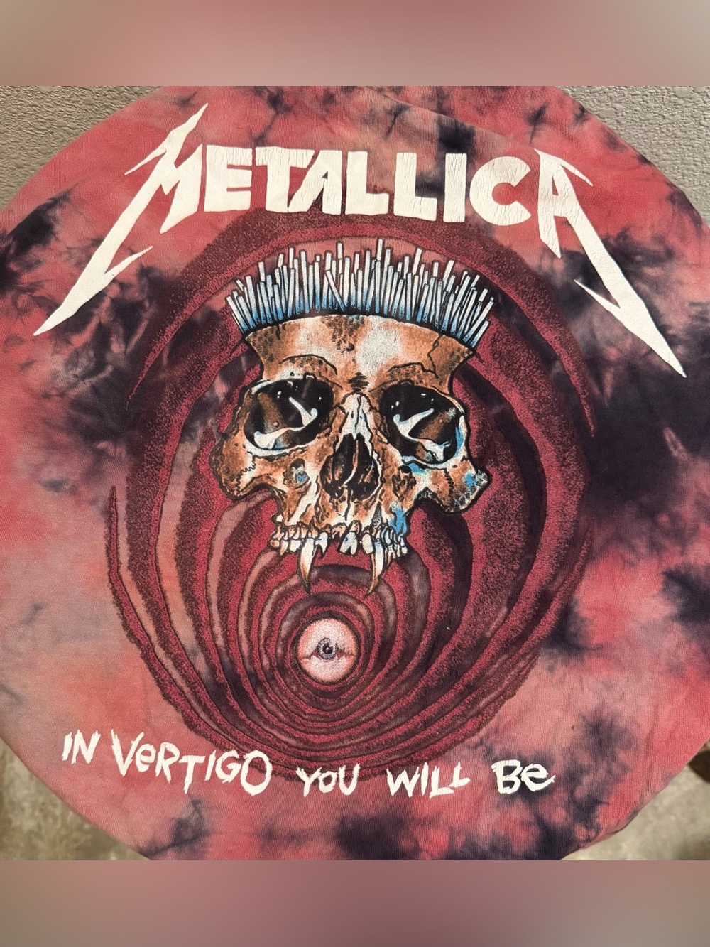 Vintage 2001 Metallica In Vertigo Tie Dye Graphic T-Shirt - Size CL